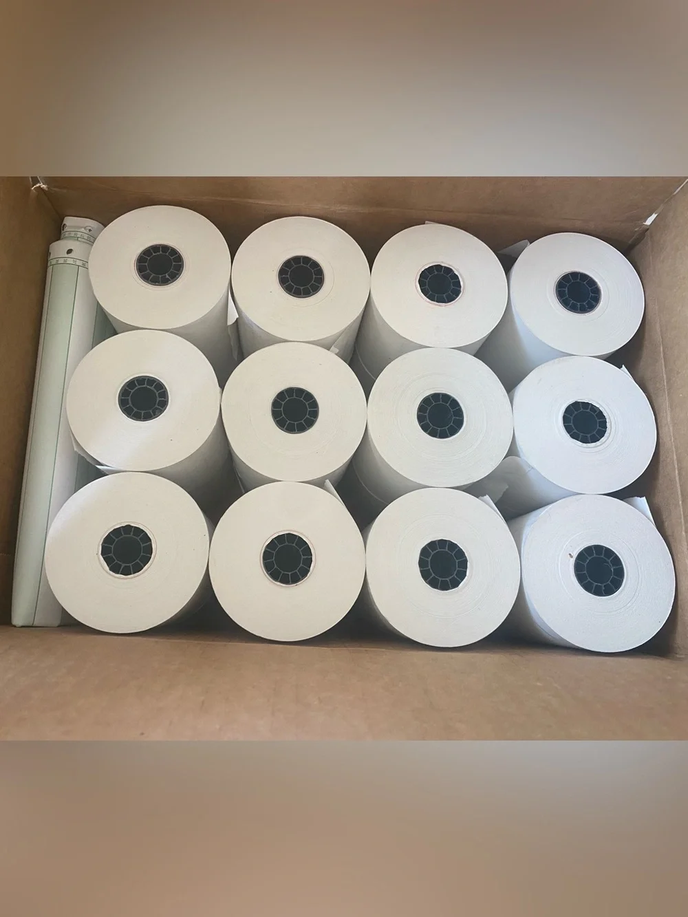 New Staple White Thermal Paper Rolls - 24 Pack